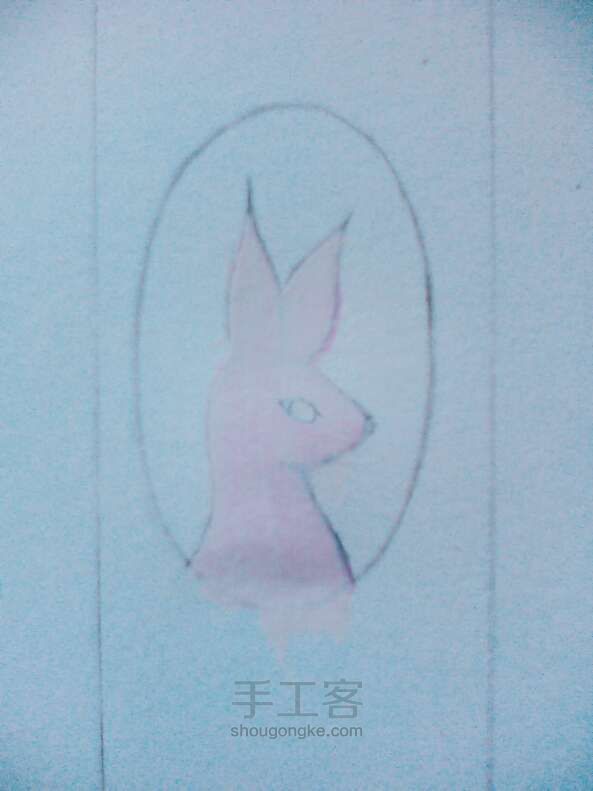 自制超简单的兔先森书签教程 第2步