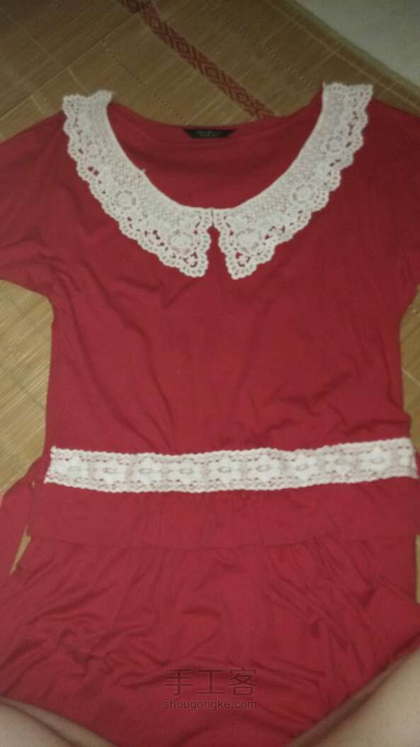 纯色裙子衣服变淑女装 第2步