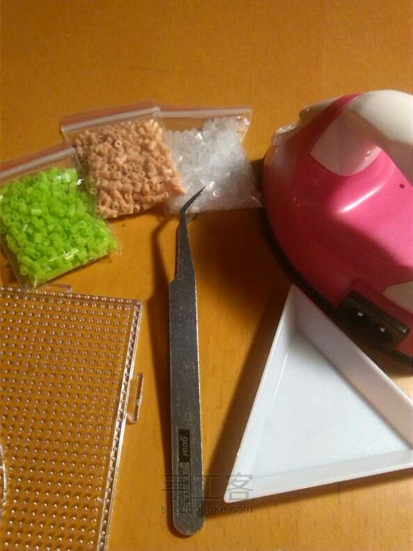 拼拼豆豆系列之绿小马 第1步