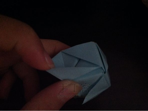 表白神器--花变正方体 折纸教程 第44步
