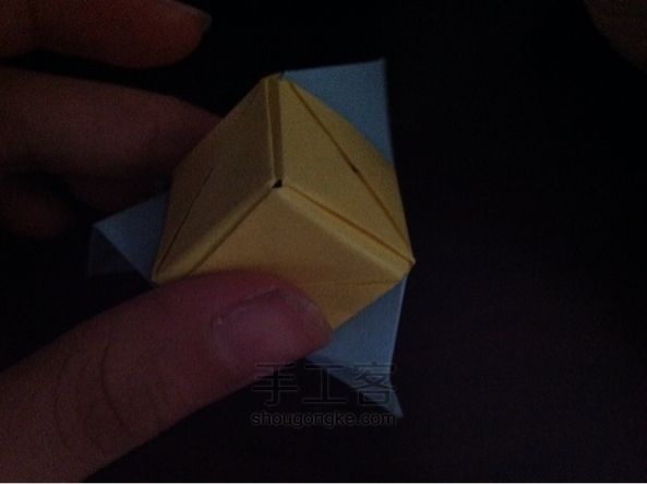 表白神器--花变正方体 折纸教程 第45步