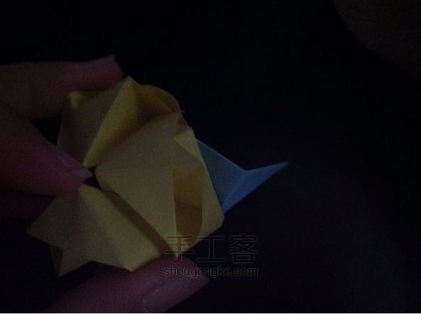 表白神器--花变正方体 折纸教程 第49步
