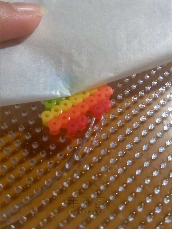 拼拼豆豆系列之彩爱心 第6步