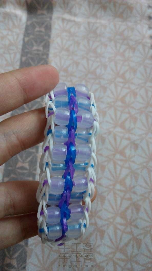 橡皮筋嵌珠手链编织 彩虹织机