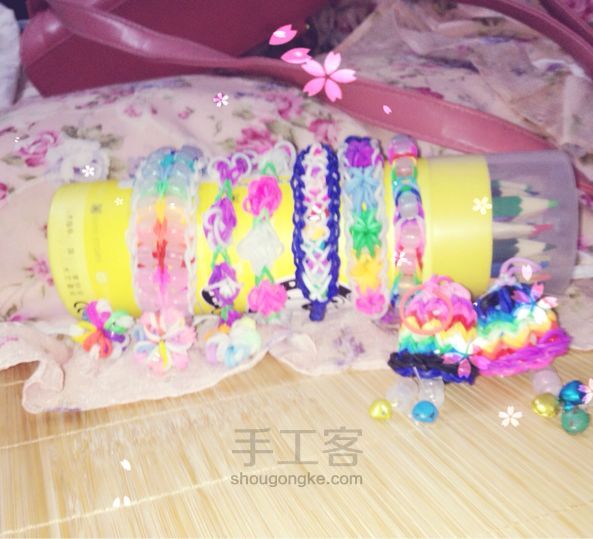 彩虹织机手链 第1步