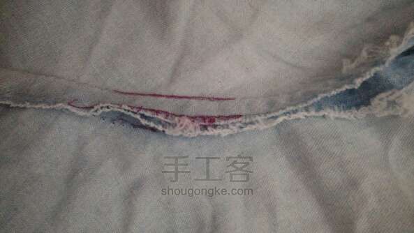 美美的衬衫DIY 旧物改造 第2步