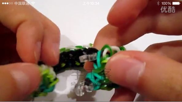 彩虹织机DIY pocker dots bracelet 第86步