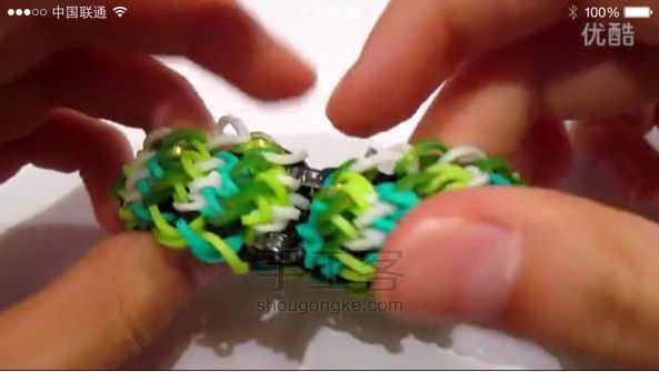 彩虹织机DIY pocker dots bracelet 第88步