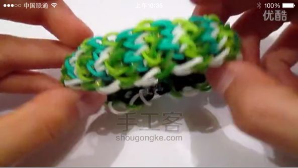 彩虹织机DIY pocker dots bracelet 第89步