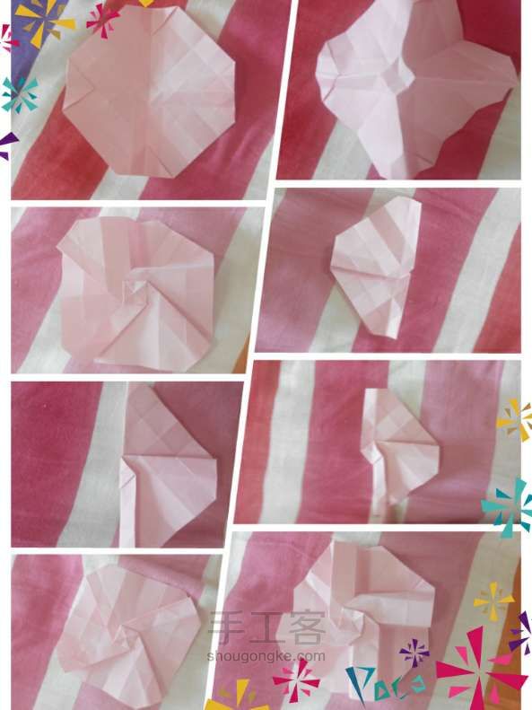 川崎玫瑰 折纸手工 第3步