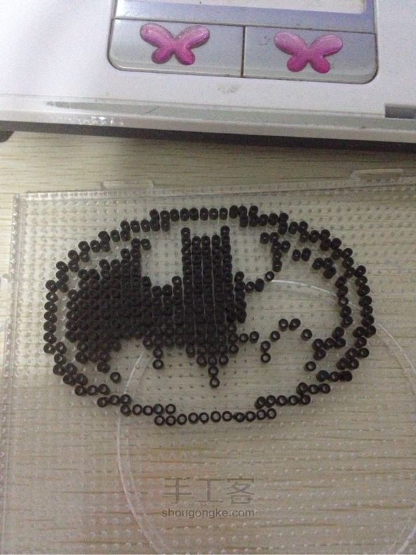 拼豆！蝙蝠侠的logo！手工制作！ 第8步