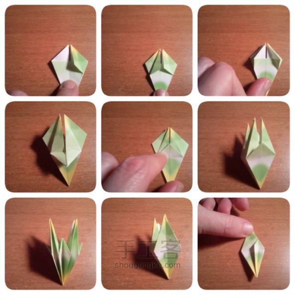 【转】三角插莲花手工制作教程 第9步