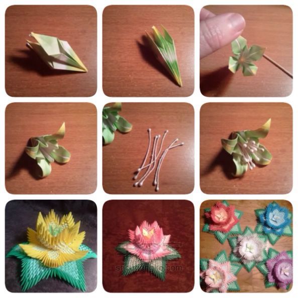 【转】三角插莲花手工制作教程 第10步