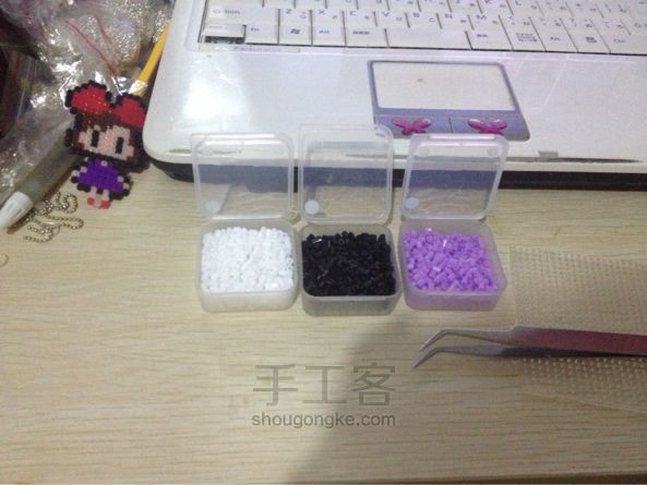 拼豆。拼一个不一样的爱心吧 第1步