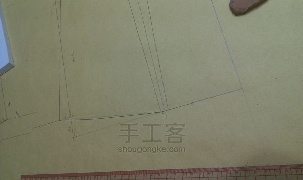 服装打版进阶系列教程 超详细过程衬衫版型绘制第一话 第37步