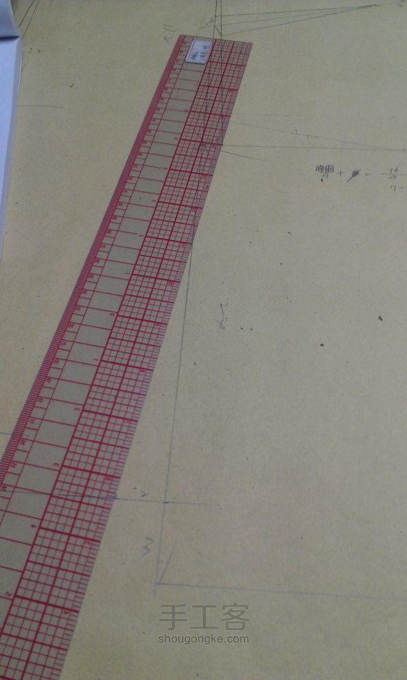 服装打版进阶系列教程 超详细过程衬衫版型绘制第一话 第33步