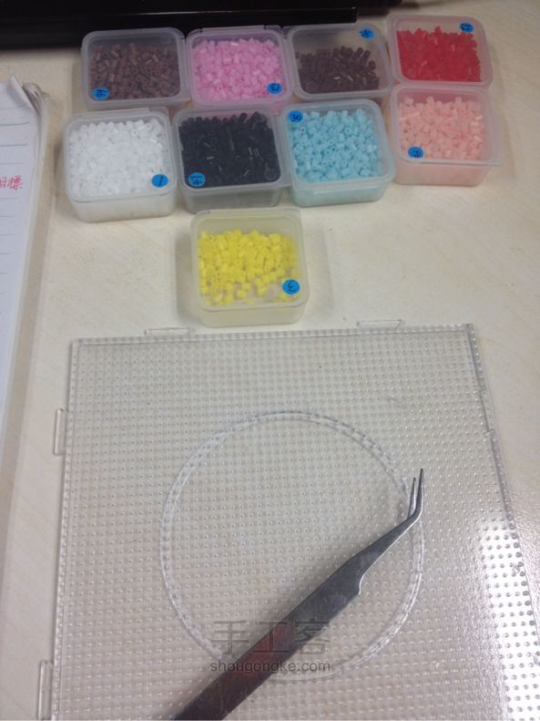 拼豆DIY。萌物，小公主 第1步