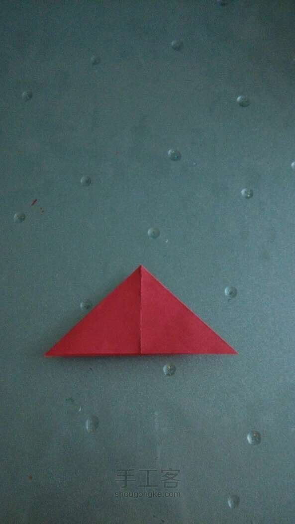 心形折纸 手工制作 第3步