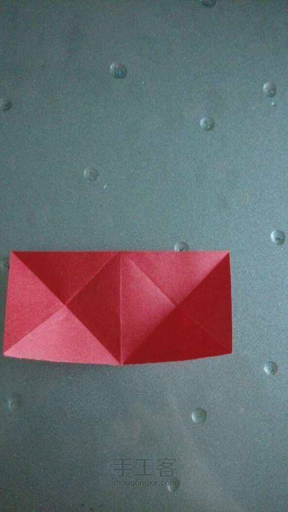心形折纸 手工制作 第6步