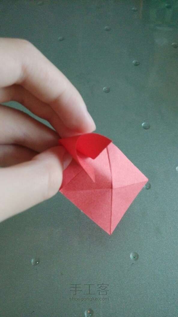 心形折纸 手工制作 第7步