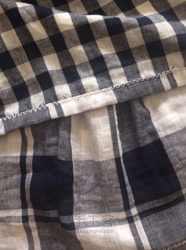 原创：英伦大格美裙裙，求你千万别说床单改造滴  旧物改造 第1步