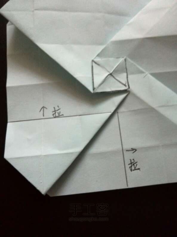 川崎玫瑰折纸教程 第23步