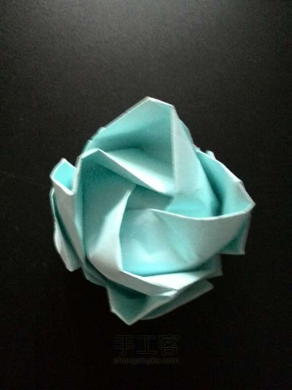 川崎玫瑰折纸教程 第45步