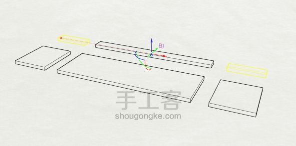 桌面显示器收纳架制作  第4步