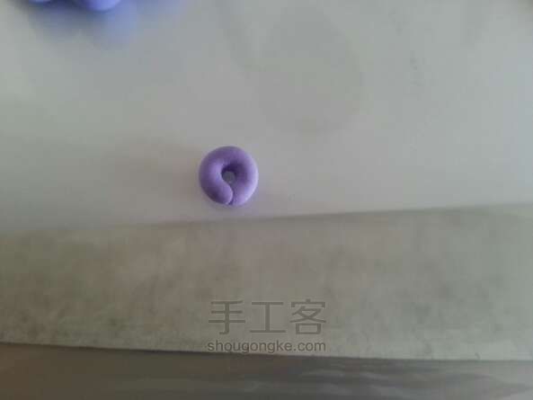 夏威夷风情紫色粘土八爪小章鱼 手工制作 第5步