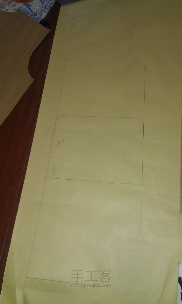 ny手作 服装小白打版连衣裙第二话 收腰套头连衣裙 第2步