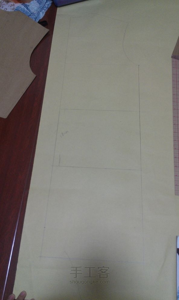 ny手作 服装小白打版连衣裙第二话 收腰套头连衣裙 第3步