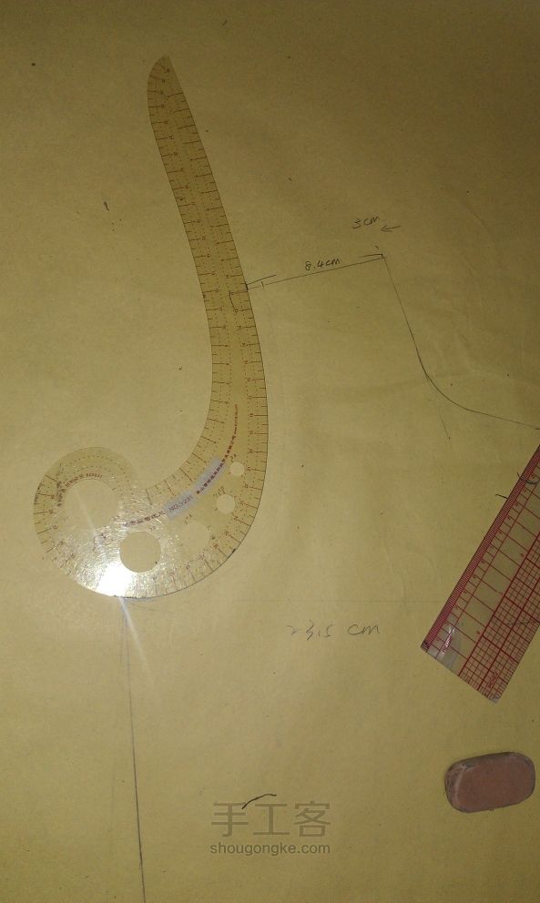 ny手作 服装小白打版连衣裙第二话 收腰套头连衣裙 第24步