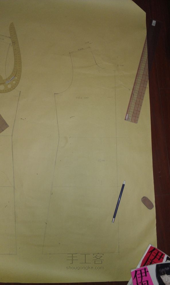 ny手作 服装小白打版连衣裙第二话 收腰套头连衣裙 第25步