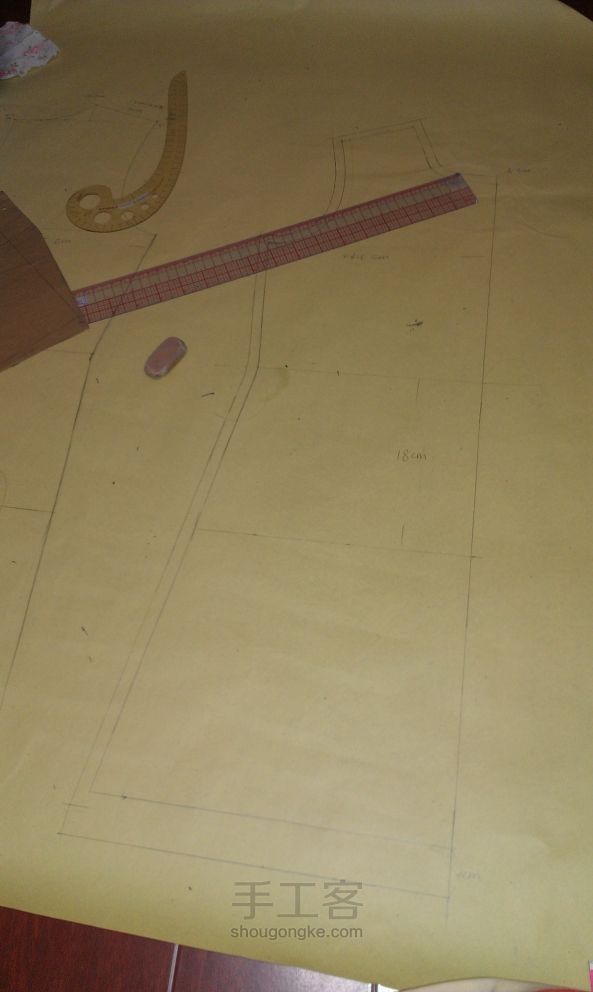 ny手作 服装小白打版连衣裙第二话 收腰套头连衣裙 第26步