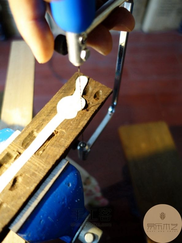 易乐木艺 创意“绳结”勺子 制作过程分享 第5步