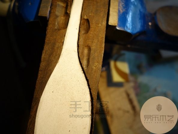 易乐木艺 创意“绳结”勺子 制作过程分享 第6步