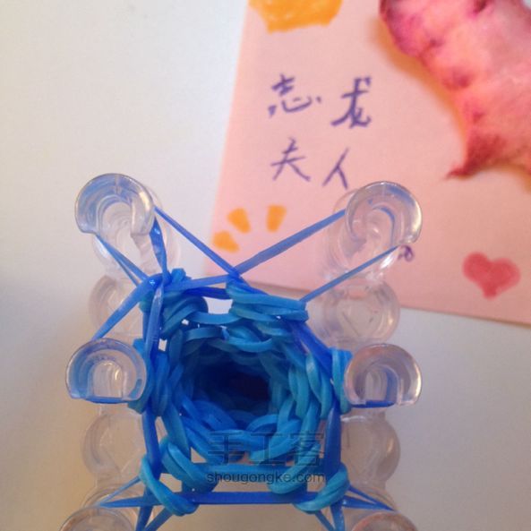 Rainbow loom 教程 笔套 第19步