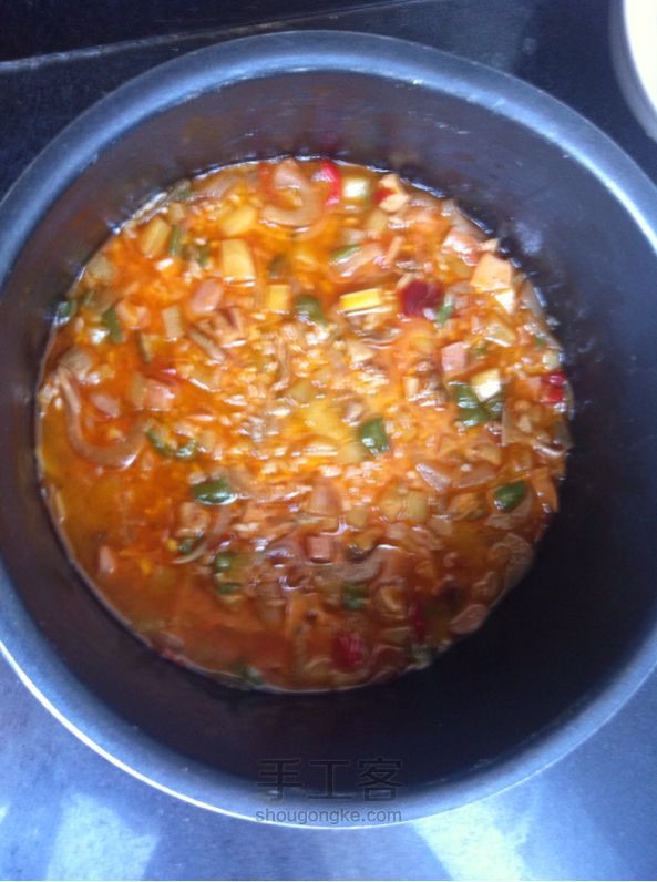 教你制作自创玉米火腿抓饭 第3步