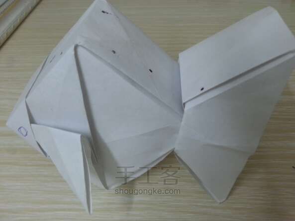 炒鸡可爱的方块鱼折纸教程 第4步