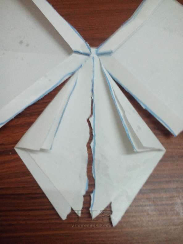纸折蝴蝶结 折纸教程 第23步