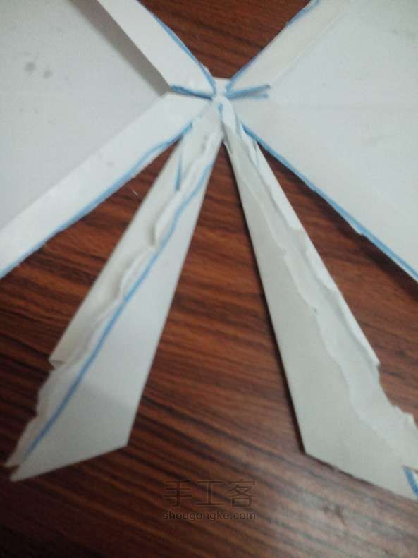 纸折蝴蝶结 折纸教程 第24步
