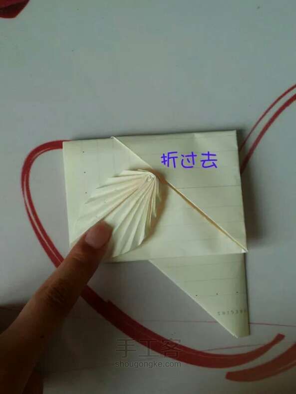 【夏子】♥美腻的树叶信封 折纸教程 第31步
