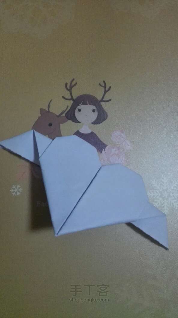 折纸：简单飞翔的心 第1步