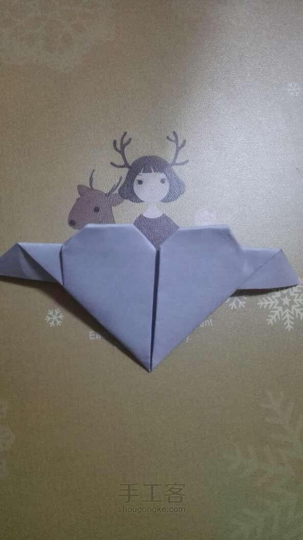折纸：简单飞翔的心 第10步