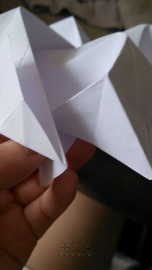 川崎玫瑰 折纸教程 第35步