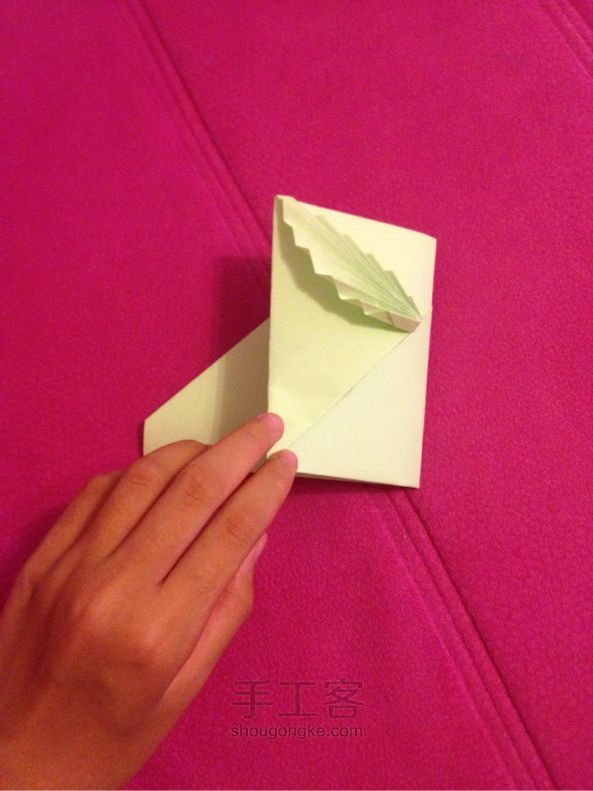 超简单的「叶子🍃贺卡〜」折纸教程 第37步