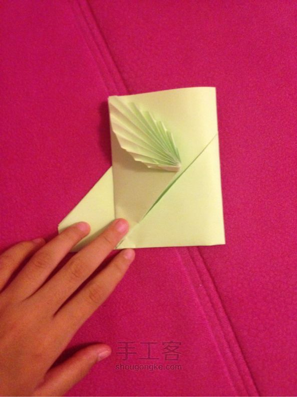 超简单的「叶子🍃贺卡〜」折纸教程 第38步