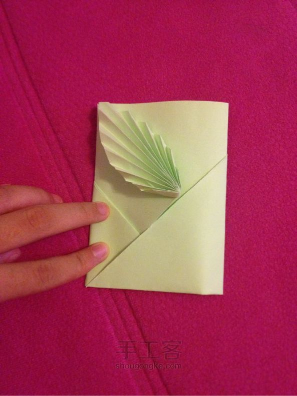 超简单的「叶子🍃贺卡〜」折纸教程 第40步
