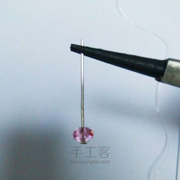 【Lavender】水晶串珠手链DIY教程 第2步