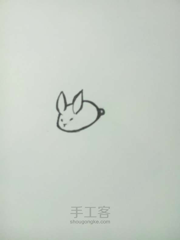 教你画有个种的兔兔 第4步